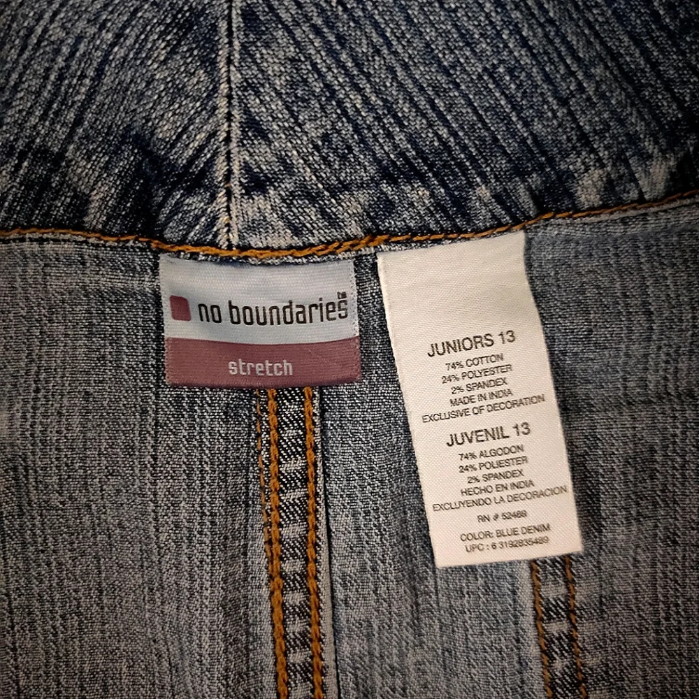 NWOT No boundaries Stretch Blue Jean Skirt with Belt Juniors Size 13 - Picture 9 of 9